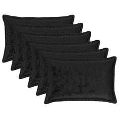 vidaXL Cushion Cover 6 pcs HOUTEN Black 50 x 75 cm Flannel 1