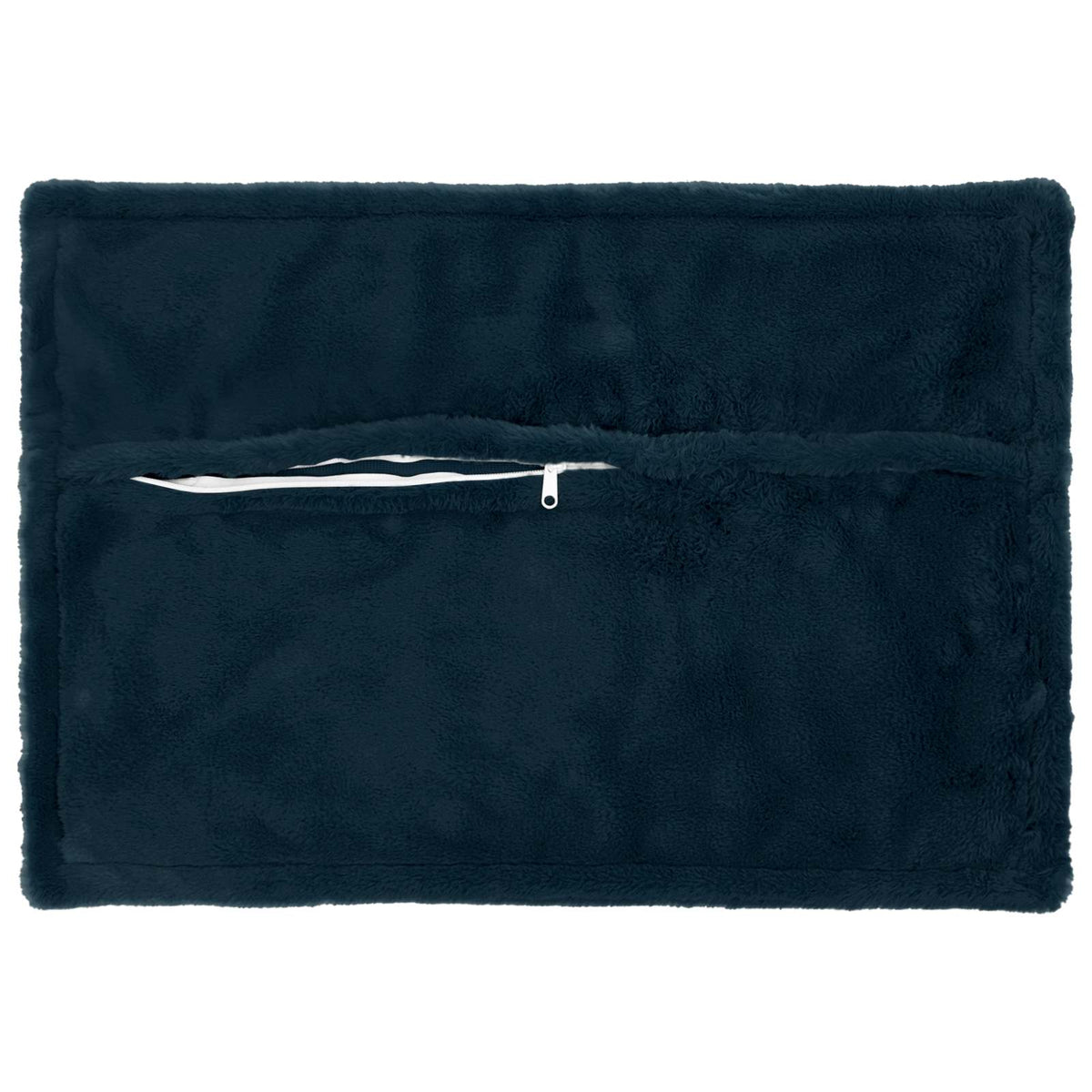 vidaXL Cushion Cover 6 pcs HOUTEN Navy Blue 50 x 75 cm Faux Rabbit Fur 4