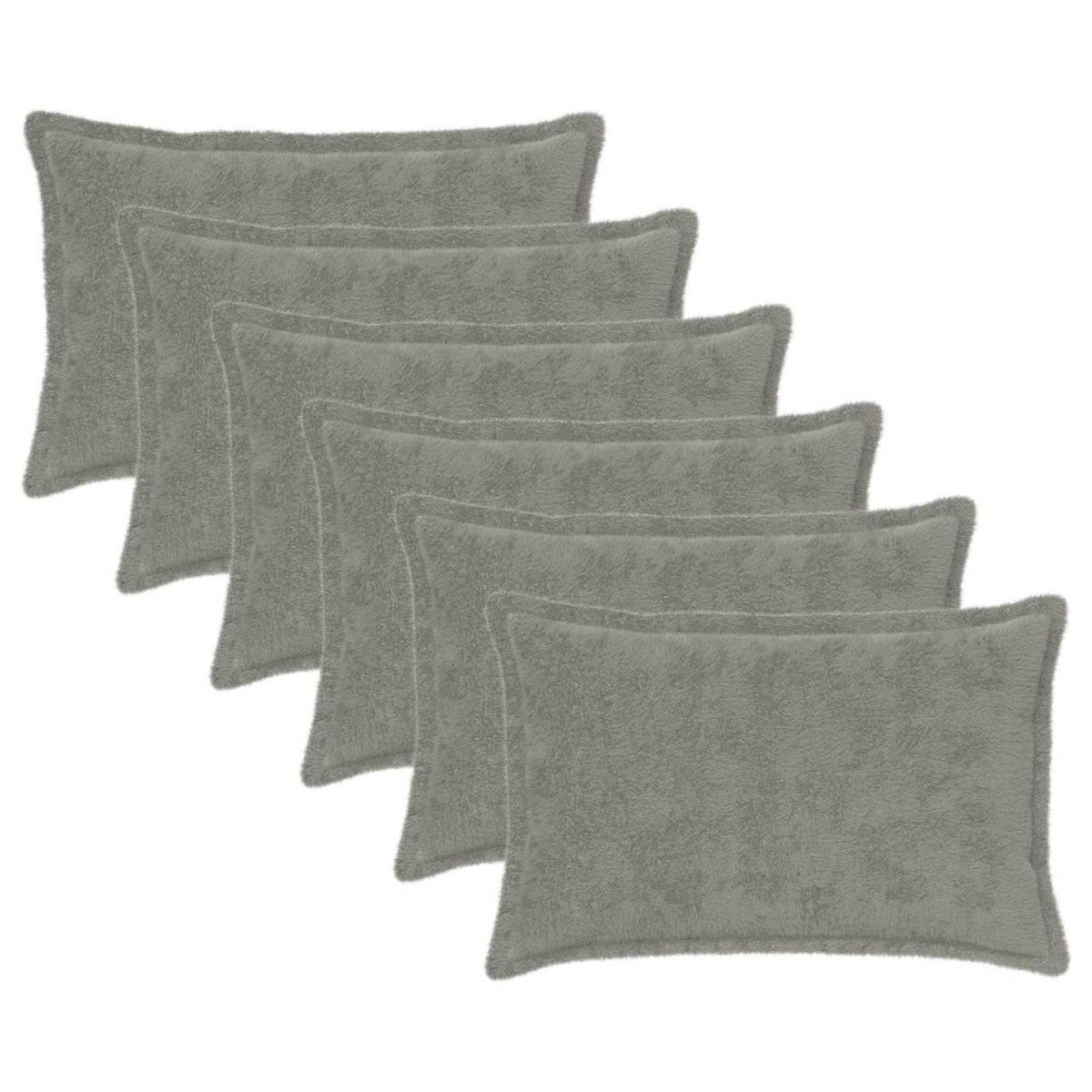 vidaXL Cushion Cover 6 pcs HOUTEN Light Grey 50 x 75 cm 2
