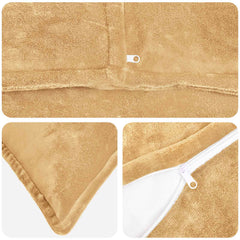 Cushion Cover 6 pcs HOUTEN Taupe Flannel, image 5