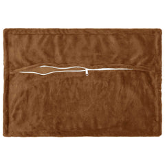 vidaXL Cushion Cover 6 pcs HOUTEN Light Brown 50 x 80 cm Flannel 4