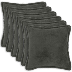 vidaXL Cushion Cover 6 pcs HOUTEN Dark Grey 55 x 55 cm Bouclé 1