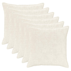 vidaXL Cushion Cover 6 pcs HOUTEN White 55 x 55 cm Faux Rabbit Fur 2