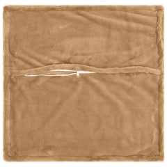 vidaXL Cushion Cover 6 pcs HOUTEN Taupe 55 x 55 cm Faux Rabbit Fur 4