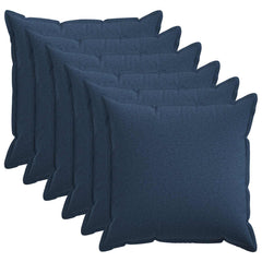 Cushion Cover 6 pcs HOUTEN Blue Faux Linen, image 2