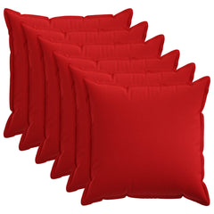 vidaXL Cushion Cover 6 pcs HOUTEN Red 65 x 65 cm Faux Linen 2