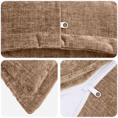 vidaXL Cushion Cover 6 pcs HOUTEN Brown 65 x 65 cm Chenille Fabric 5