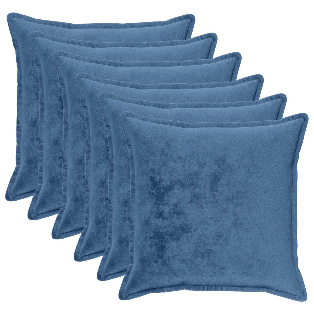 Cushion Cover 6 pcs HOUTEN Light Blue Flannel, image 2