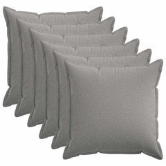 vidaXL Cushion Cover 6 pcs HOUTEN Cloud Grey 70 x 70 cm Faux Linen 2
