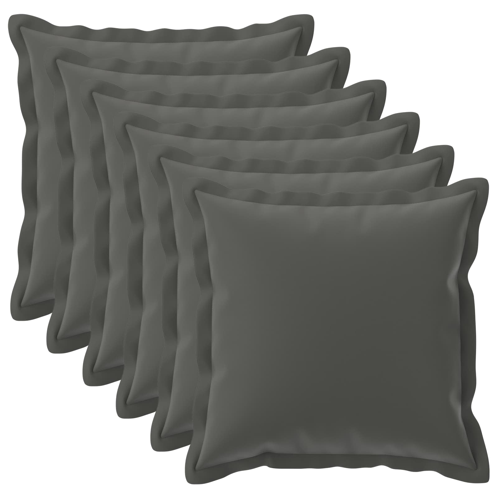 vidaXL Cushion Cover 6 pcs HOUTEN Anthracite 70 x 70 cm Polyester 2