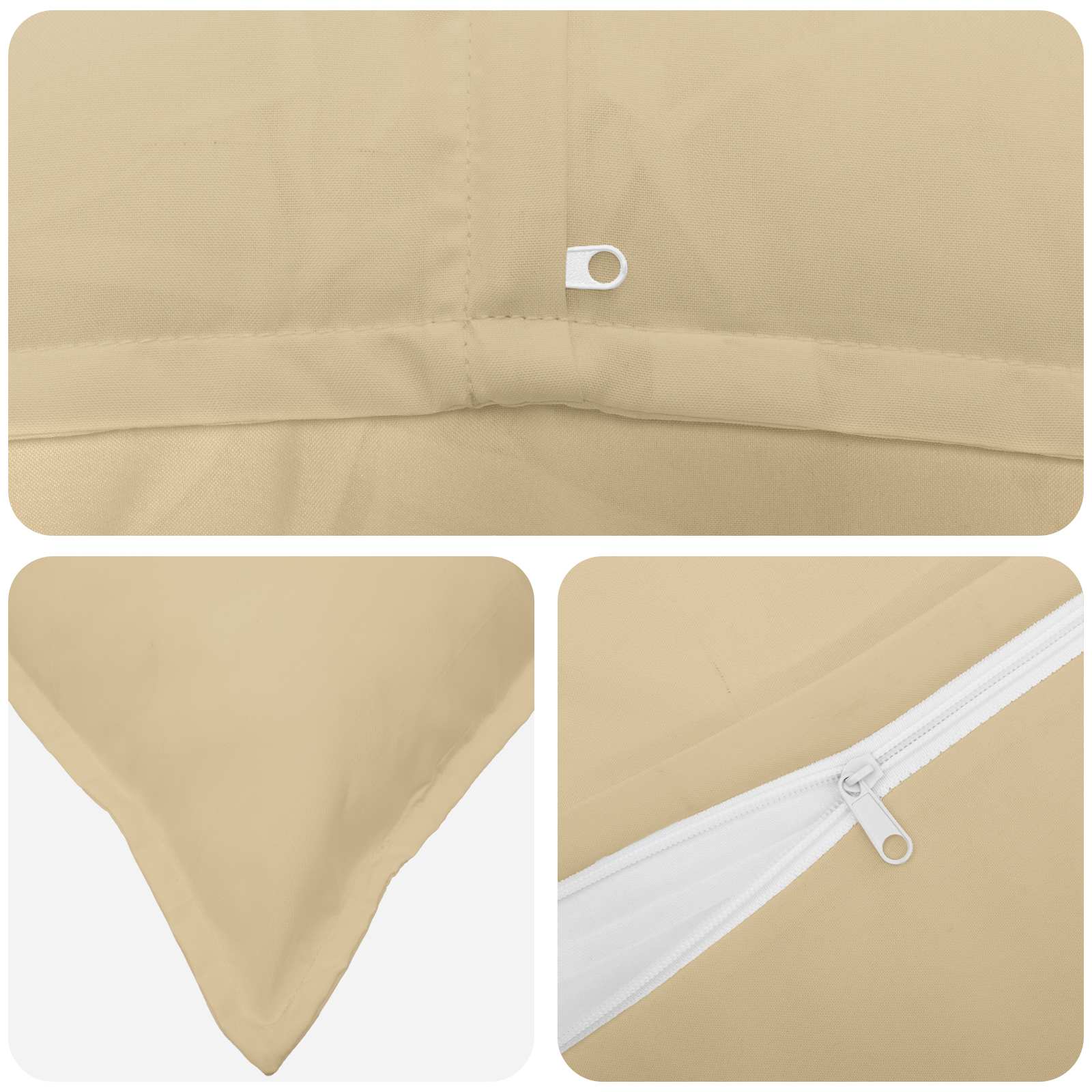 vidaXL Cushion Cover 6 pcs HOUTEN Beige 70 x 70 cm Polyester 5