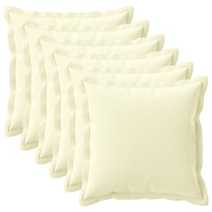 vidaXL Cushion Cover 6 pcs HOUTEN Cream 70 x 70 cm Polyester 2