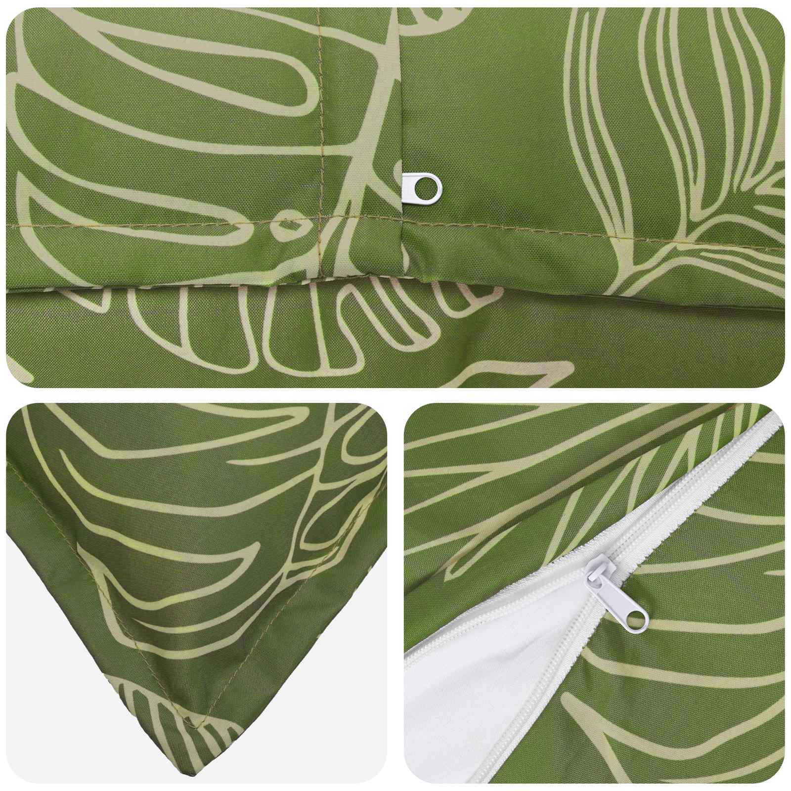 vidaXL Cushion Cover 6 pcs HOUTEN Leaf Design 70 x 70 cm Polyester 5