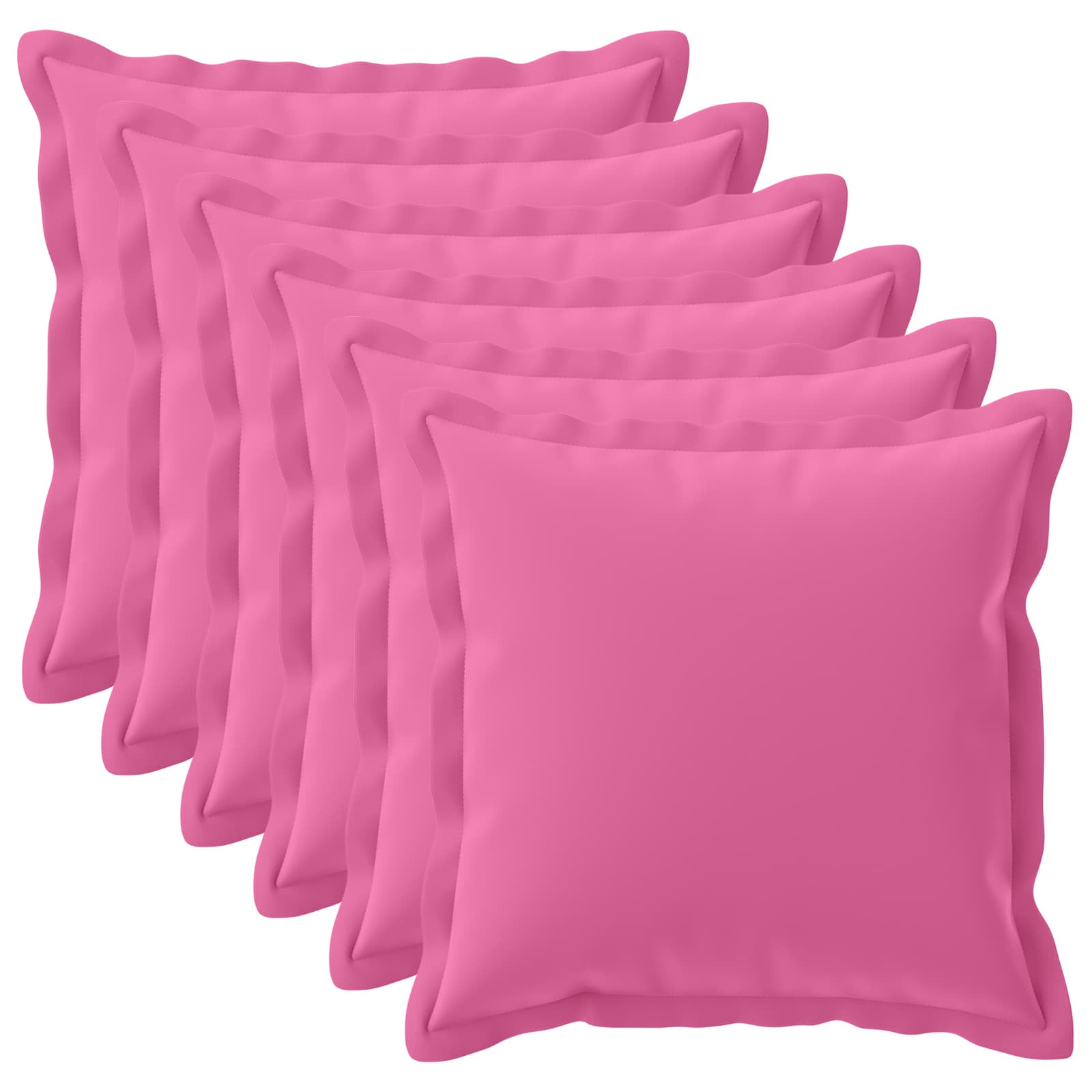 vidaXL Cushion Cover 6 pcs HOUTEN Pink 70 x 70 cm Polyester 2