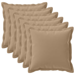 vidaXL Cushion Cover 6 pcs HOUTEN Taupe 70 x 70 cm Polyester 2