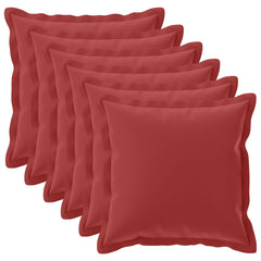 vidaXL Cushion Cover 6 pcs HOUTEN Wine Red 70 x 70 cm Polyester 2