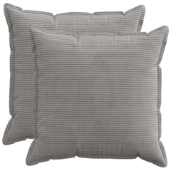 vidaXL Cushion Cover 2 pcs HOUTEN Light Grey 80 x 80 cm Corduroy 1