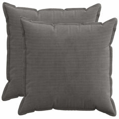 vidaXL Cushion Cover 2 pcs HOUTEN Dark Grey 80 x 80 cm Corduroy 1