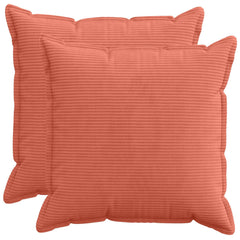vidaXL Cushion Cover 2 pcs HOUTEN Red Orange 80 x 80 cm Corduroy 1