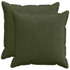 vidaXL Cushion Cover 2 pcs HOUTEN Green 80 x 80 cm Corduroy 1