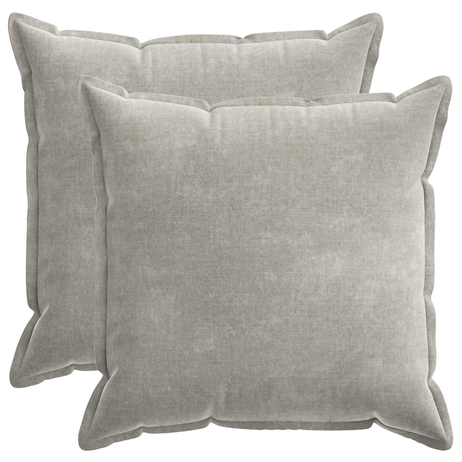 vidaXL Cushion Cover 2 pcs HOUTEN Light Grey 80 x 80 cm 2