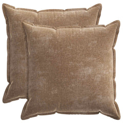 vidaXL Cushion Cover 2 pcs HOUTEN Brown 80 x 80 cm Chenille Fabric 2