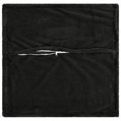 vidaXL Cushion Cover 6 pcs HOUTEN Black 80 x 80 cm Faux Rabbit Fur 4