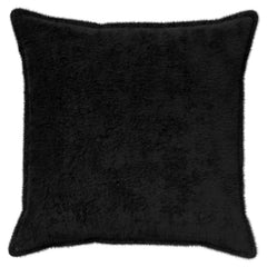 vidaXL Cushion Cover 6 pcs HOUTEN Black 80 x 80 cm Faux Rabbit Fur 3