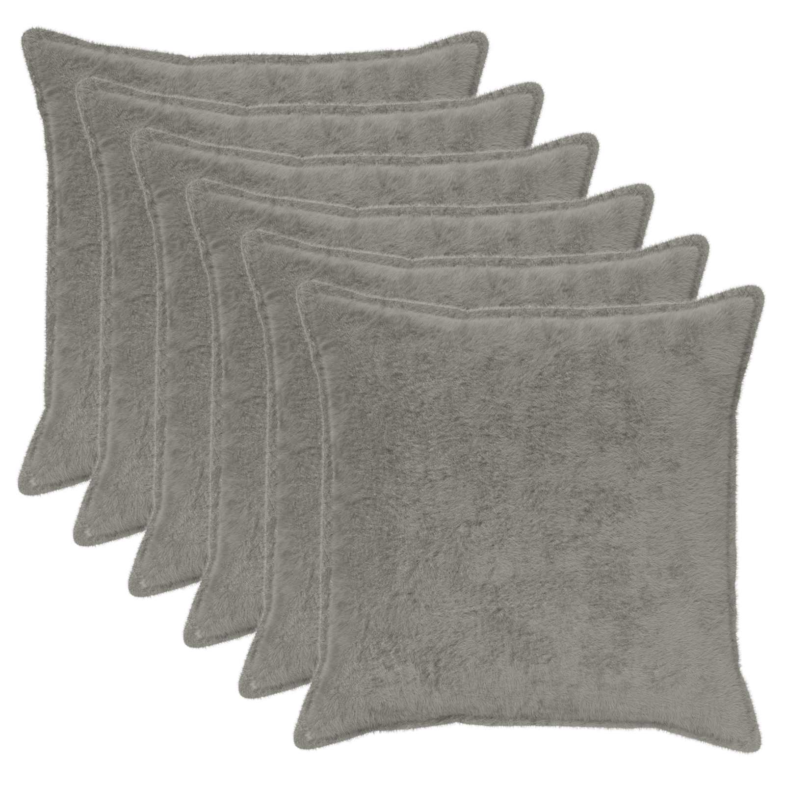 vidaXL Cushion Cover 6 pcs HOUTEN Light Grey 80 x 80 cm 2