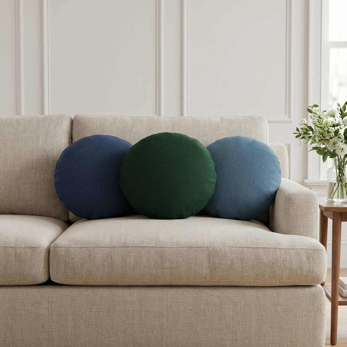vidaXL Cushion with Pillow HEERLEN 6 pcs Jeans Blue Fabric 1