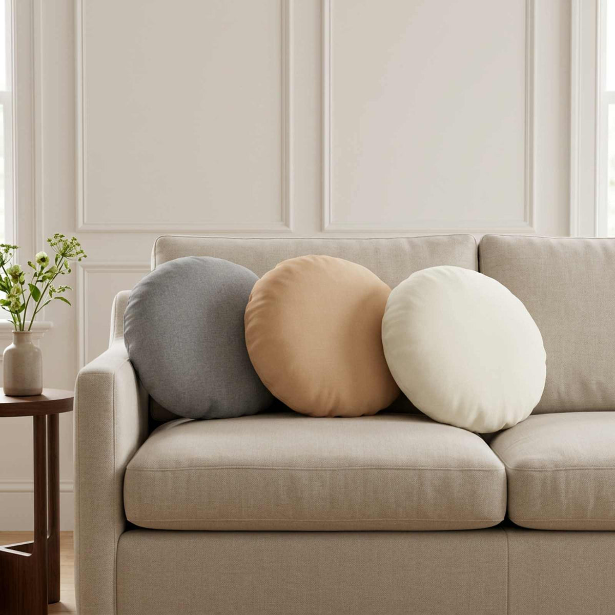 vidaXL Cushion with Pillow HEERLEN 6 pcs Cloud Grey Fabric 1