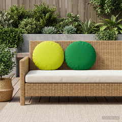 vidaXL Throw Pillow 6 pcs HEERLEN Green Dia. 40 cm Polyester 1