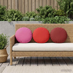 vidaXL Throw Pillow 6 pcs HEERLEN Wine Red Dia. 40 cm Polyester 3