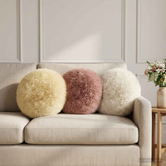 vidaXL Cushion with Pillow HEERLEN 2 pcs White PV Fleece 1