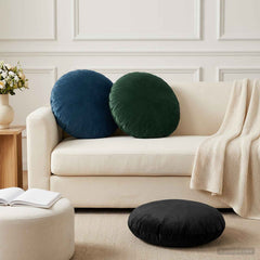 vidaXL Cushion with Pillow HEERLEN 2 pcs Blue Velvet 1