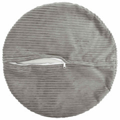 vidaXL Cushion Cover 6 pcs HEERLEN Light Grey Ø 50 cm Corduroy 3