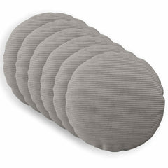 vidaXL Cushion Cover 6 pcs HEERLEN Light Grey Ø 50 cm Corduroy 1