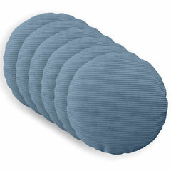 vidaXL Cushion Cover 6 pcs HEERLEN Blue Ø 50 cm Corduroy 1