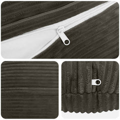 vidaXL Cushion Cover 6 pcs HEERLEN Anthracite Ø 50 cm Corduroy 4