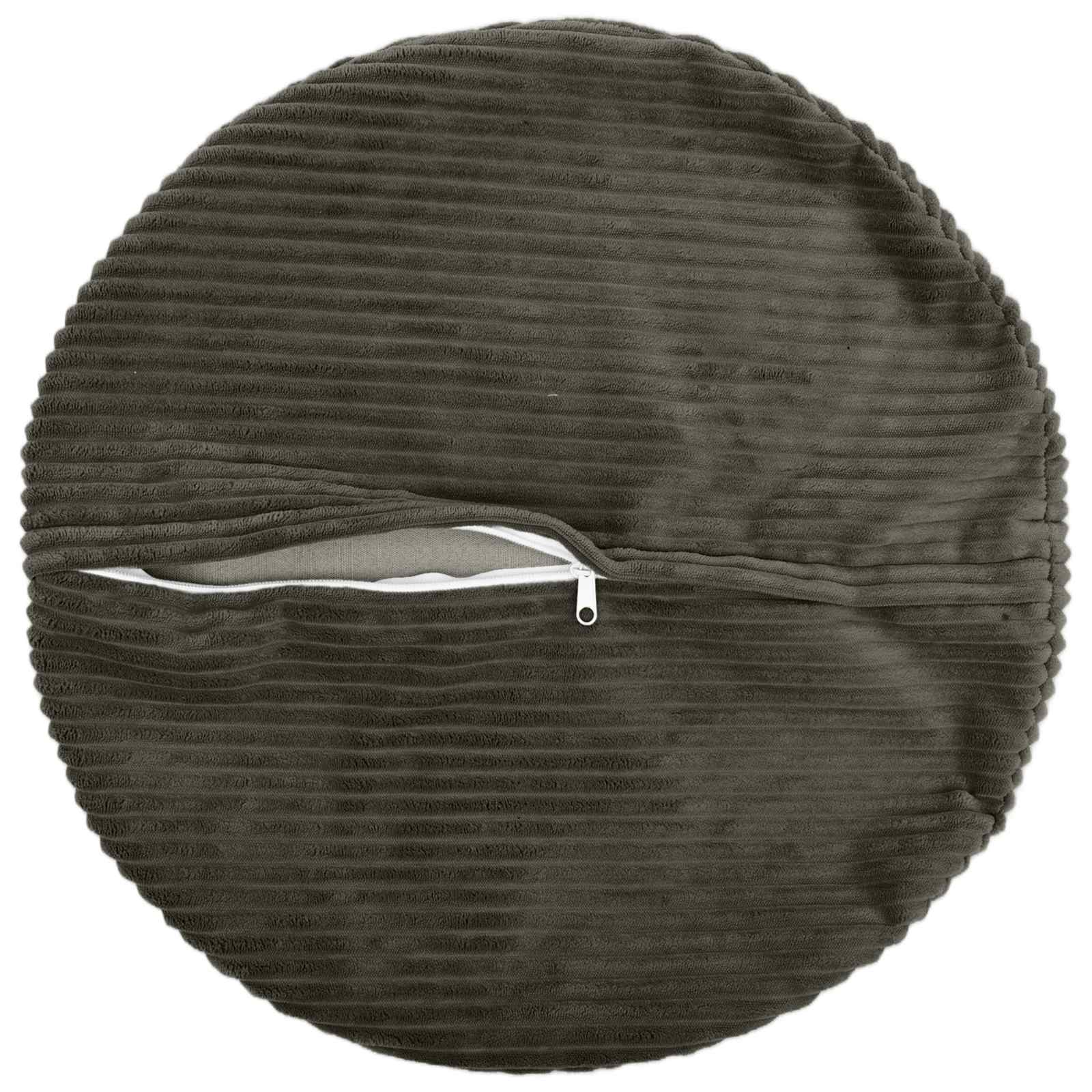 vidaXL Cushion Cover 6 pcs HEERLEN Anthracite Ø 50 cm Corduroy 3