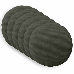 vidaXL Cushion Cover 6 pcs HEERLEN Anthracite Ø 50 cm Corduroy 1