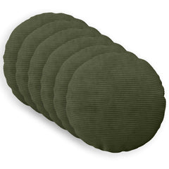 vidaXL Cushion Cover 6 pcs HEERLEN Green Ø 50 cm Corduroy 1