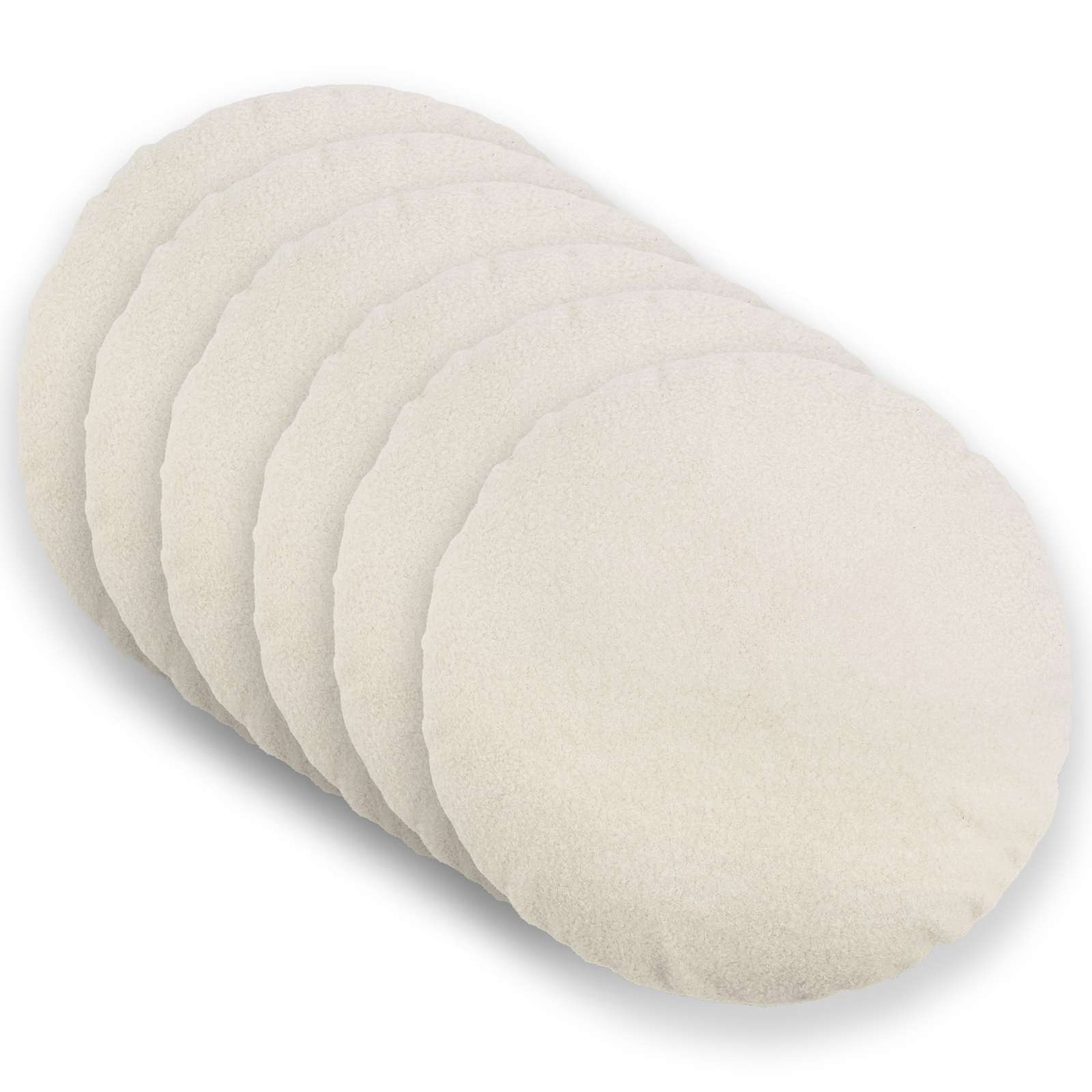 vidaXL Cushion Cover 6 pcs HEERLEN Cream Ø 50 cm Bouclé 1