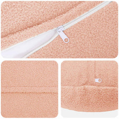 vidaXL Cushion Cover 6 pcs HEERLEN Pink Ø 50 cm Bouclé 4