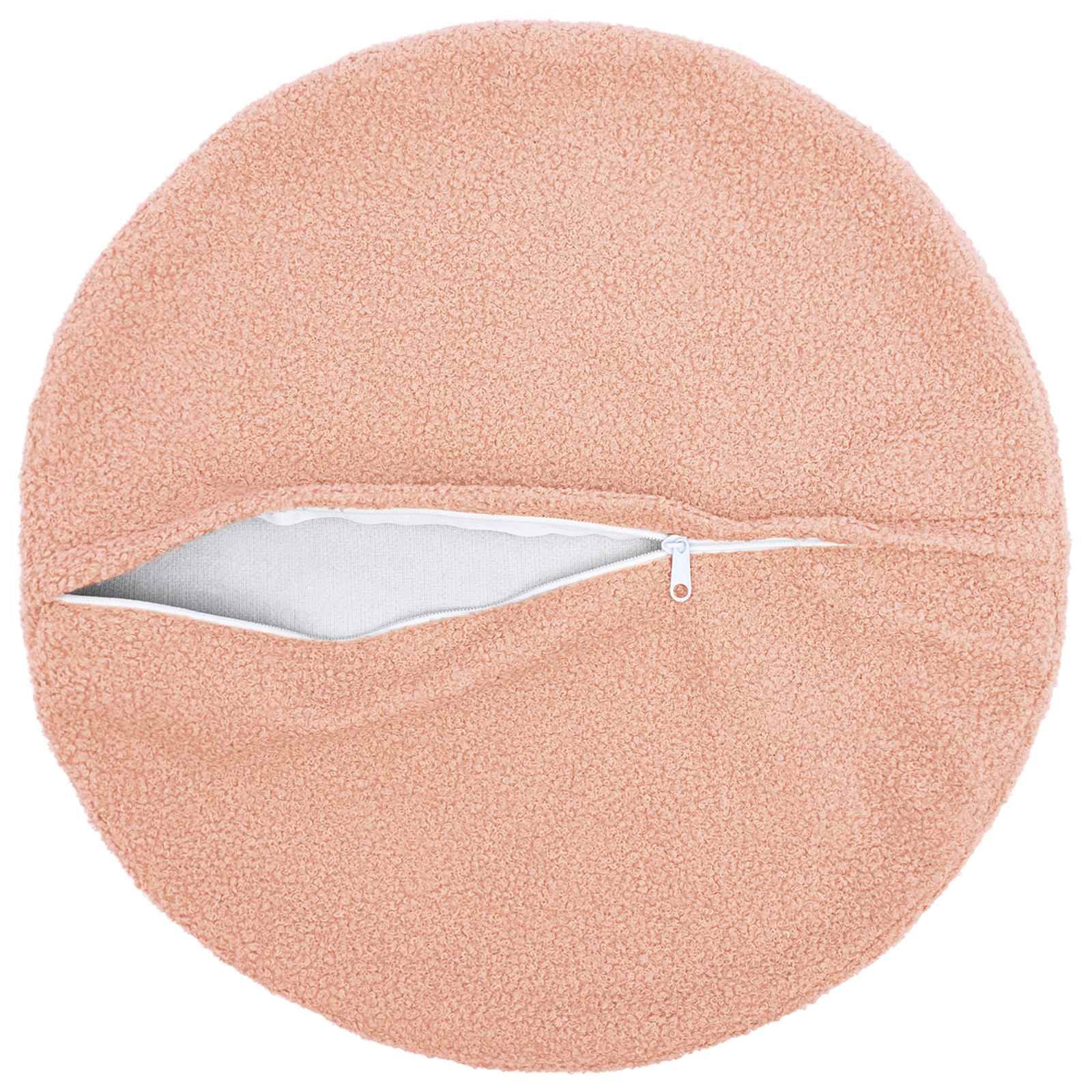 vidaXL Cushion Cover 6 pcs HEERLEN Pink Ø 50 cm Bouclé 3