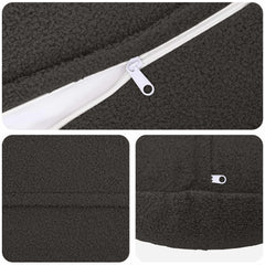 vidaXL Cushion Cover 6 pcs HEERLEN Dark Grey Ø 50 cm Bouclé 4