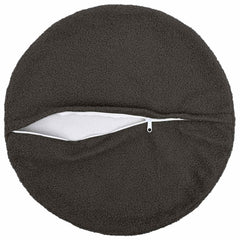 vidaXL Cushion Cover 6 pcs HEERLEN Dark Grey Ø 50 cm Bouclé 3