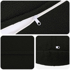 vidaXL Cushion Cover 6 pcs HEERLEN Black Ø 50 cm Bouclé 4
