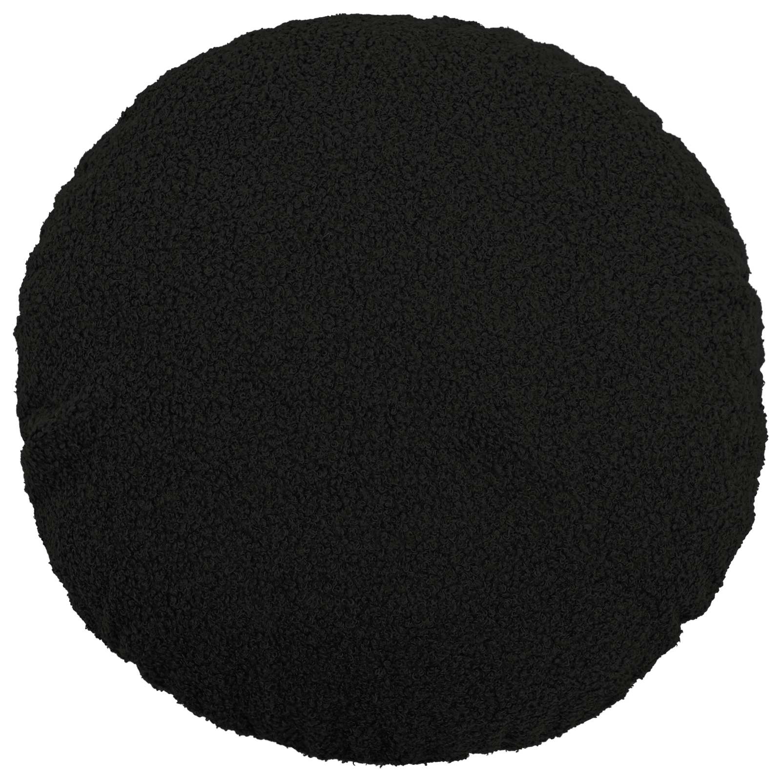 vidaXL Cushion Cover 6 pcs HEERLEN Black Ø 50 cm Bouclé 2
