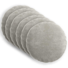 vidaXL Cushion Cover 6 pcs HEERLEN Light Grey Ø 50 cm Chenille Fabric 2